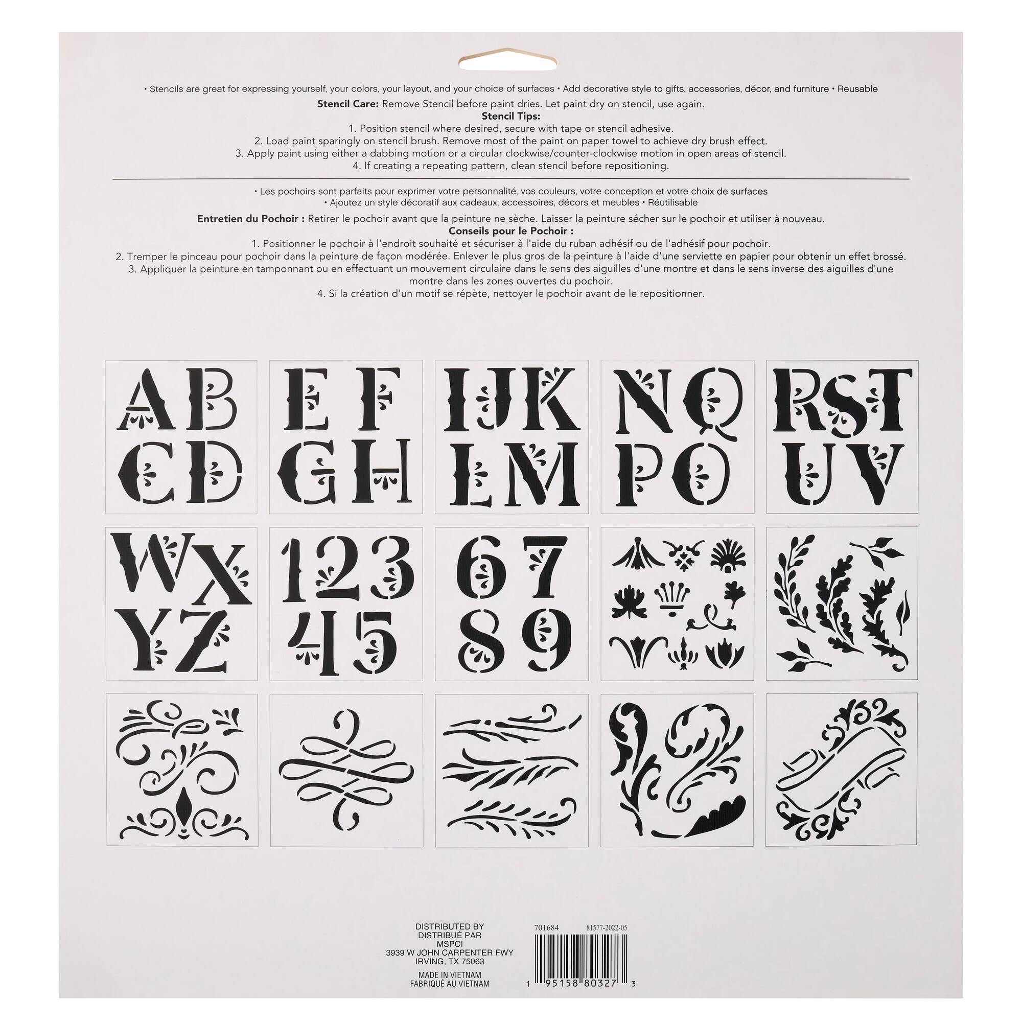 Alphabet Decorative Fonts by Craft Smart®, 12" x 12"